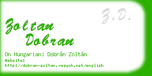 zoltan dobran business card